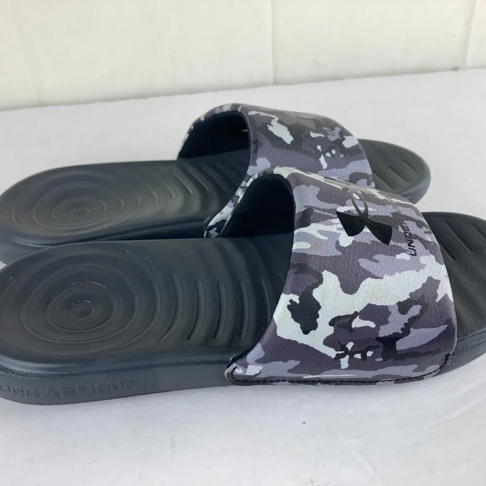 Under Armour Men Sz 8 Ignite Camo Slip On Slide Athletic‎ Comfort Sandals